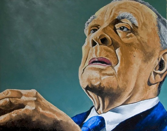 Jorge Luis Borges, pintura Iñaki Massini Pontis (2010)