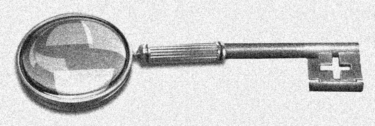 chave lupa preto e branco